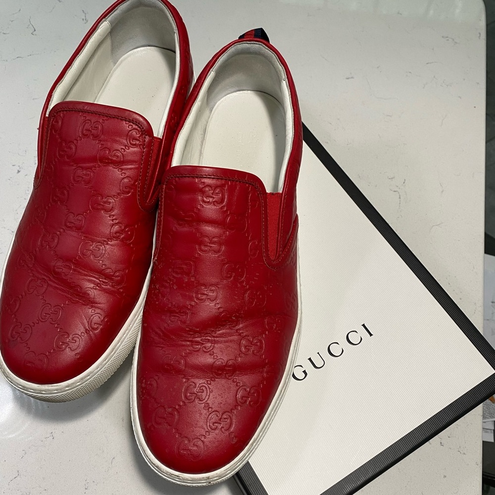 Gucci Slip Ons/Red